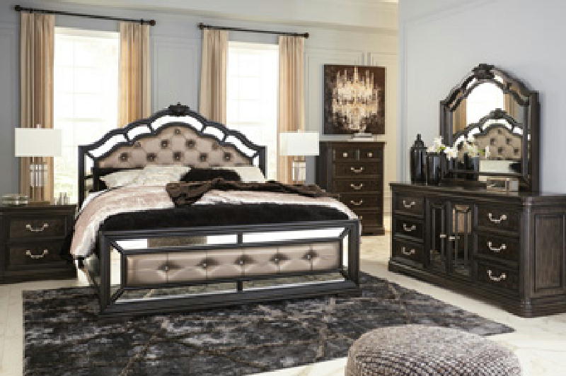 King panel bed