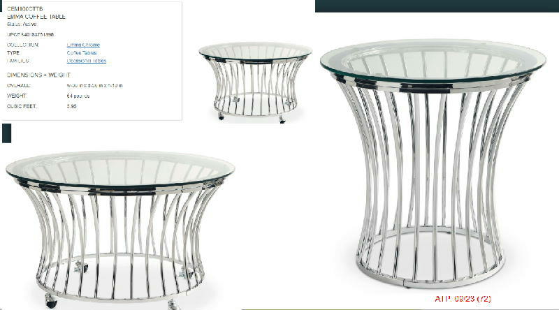 Coffee Table wGlass Top