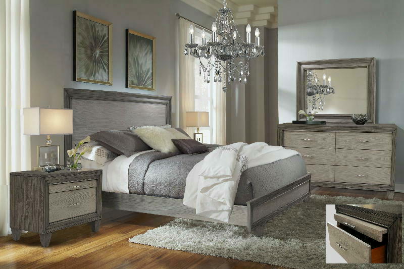 Queen panel bed dresser mirror
