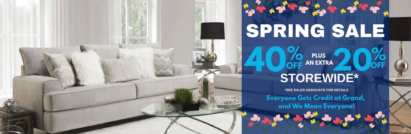 Grand Furniture 40% Off Plus An Extra 20% off Spring sale